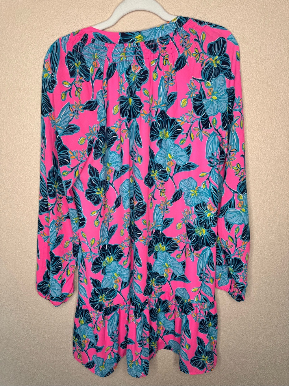 Lilly Pulitzer “Lucee” Pink Floral Tunic Dress Size M - Picture 3 of 7